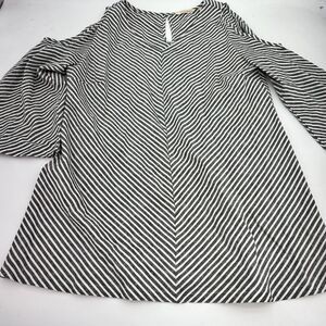 SOFT SURROUNDINGS Landfall Cold Open Shoulder Tunic Top Size MEDIUM Linen Blend